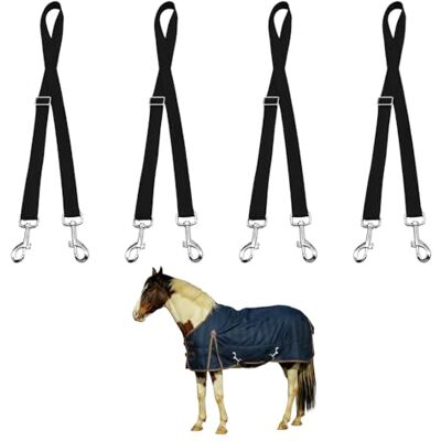 MiOYOOW Lot de 4 Sangles de Cuisse pour Couvertures de Cheval, Bandes Élastiques Réglables avec Rotation à 360° et Élastiques, Équipement d'équitation pour Différents Types de Couvertures - Publicité MiOYOOW Lot de 4 Sangles de Cuisse pour Couvertures de Cheval, Bandes Élastiques Réglables avec Rotation à 360° et Élastiques, Équipement d'équitation pour Différents Types de Couvertures - Publicité