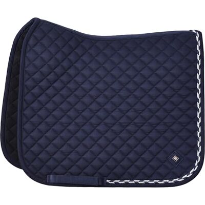 Imperial Riding IRH Basic Cotton DR Tapis de Selle de Dressage avec surpiqûre en Losanges, Passepoil pailleté et Logo en métal, Bleu Marine, Complet - Publicité Imperial Riding IRH Basic Cotton DR Tapis de Selle de Dressage avec surpiqûre en Losanges, Passepoil pailleté et Logo en métal, Bleu Marine, Complet - Publicité
