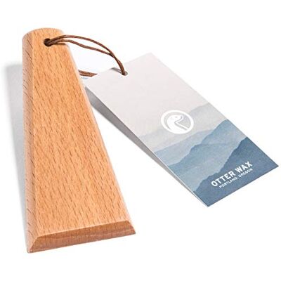 Otter Wax Outil de lissage de toile cirée Applicateur de bois dur poli pour cirer les tissus, les coutures et les bords, outil plat en cuir pour vestes, chapeaux, sacs, bottes - Publicité Otter Wax Outil de lissage de toile cirée Applicateur de bois dur poli pour cirer les tissus, les coutures et les bords, outil plat en cuir pour vestes, chapeaux, sacs, bottes - Publicité