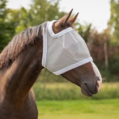 QHP Without Ear Protection Fly Mask COB Grey - Publicité QHP Without Ear Protection Fly Mask COB Grey - Publicité