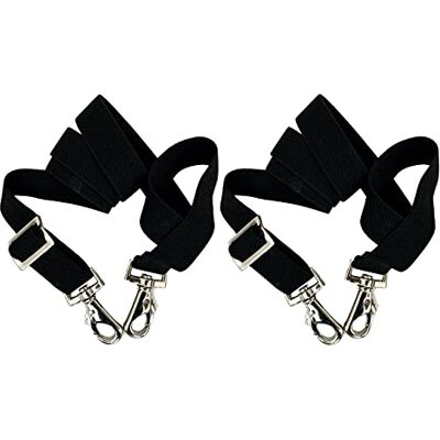 Majestic Sangle de Jambe élastique de Remplacement pour Couverture de Cheval, Longueur réglable, avec Doubles Boutons-Pression pivotants, Noir, Paquet de 2 - Publicité Majestic Sangle de Jambe élastique de Remplacement pour Couverture de Cheval, Longueur réglable, avec Doubles Boutons-Pression pivotants, Noir, Paquet de 2 - Publicité