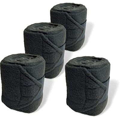 Pferdelinis Lot de 4 bandages pour cheval en polaire avec fermeture Pour cheval Avec sac de rangement pratique (Shetland Pony (Shetty), noir) - Publicité Pferdelinis Lot de 4 bandages pour cheval en polaire avec fermeture Pour cheval Avec sac de rangement pratique (Shetland Pony (Shetty), noir) - Publicité