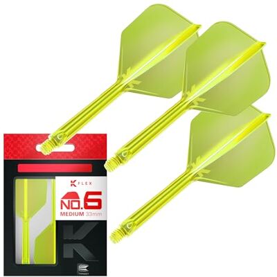 Target - K-Flex Neon No.6 Medium - Jaune néon - Darts Set - Publicité Target - K-Flex Neon No.6 Medium - Jaune néon - Darts Set - Publicité