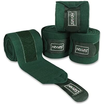Horses, Bandes en Polaire Antipilling Fleece 4 pièces, Bandes de Protection Cheval, pour Favoriser la Récupération après Le Travail et pour Le Protéger des Rayures et Blessures - Publicité Horses, Bandes en Polaire Antipilling Fleece 4 pièces, Bandes de Protection Cheval, pour Favoriser la Récupération après Le Travail et pour Le Protéger des Rayures et Blessures - Publicité