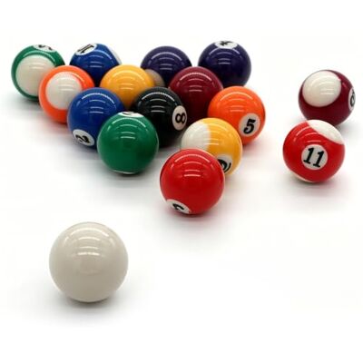 WARMWOO Lot de boules de billard de 38 mm Accessoires pour tables de billard américaines Balles de billard en résine interchangeables Boules de billard de taille standard Pour salles de jeux - Publicité WARMWOO Lot de boules de billard de 38 mm Accessoires pour tables de billard américaines Balles de billard en résine interchangeables Boules de billard de taille standard Pour salles de jeux - Publicité