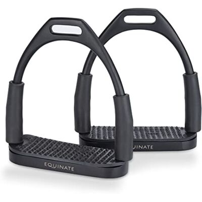 Equinate Oregon Lot de 2 étriers de sécurité, 12 cm, noir mat, avec surface antidérapante en caoutchouc, pour adultes et enfants, soulage les chevilles - Publicité Equinate Oregon Lot de 2 étriers de sécurité, 12 cm, noir mat, avec surface antidérapante en caoutchouc, pour adultes et enfants, soulage les chevilles - Publicité