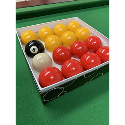 Club King Rouge et Jaune 2" Set Boules de Billard (1 7/8 Pouces Cue Balle) - Publicité Club King Rouge et Jaune 2" Set Boules de Billard (1 7/8 Pouces Cue Balle) - Publicité