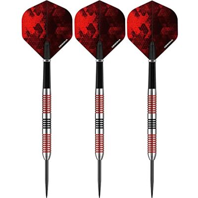 DESIGNA DARTS Designa Vampires V2 Fléchettes M2 Jeu de fléchettes standard et personnalisées avec pointe en acier 21 g, 23 g, 25 g - Publicité DESIGNA DARTS Designa Vampires V2 Fléchettes M2 Jeu de fléchettes standard et personnalisées avec pointe en acier 21 g, 23 g, 25 g - Publicité