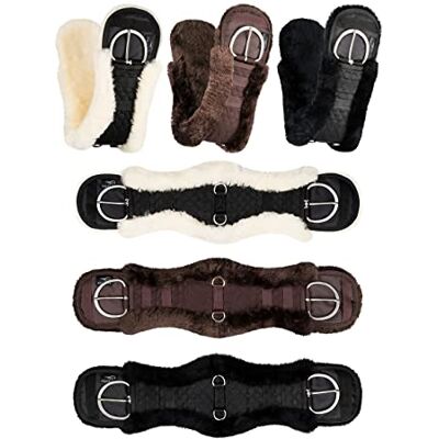 Equinate Sangle western classique avec peau d'agneau véritable – Sangle de selle anatomique Western 65, 70, 75, 80, 85, 90 cm, marron naturel et noir (90 cm, naturel) - Publicité Equinate Sangle western classique avec peau d'agneau véritable – Sangle de selle anatomique Western 65, 70, 75, 80, 85, 90 cm, marron naturel et noir (90 cm, naturel) - Publicité