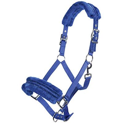 HKM Licol en nylon Paillettes Rembourrage polaire 6700 bleu bleuet pour demi-sang - Publicité HKM Licol en nylon Paillettes Rembourrage polaire 6700 bleu bleuet pour demi-sang - Publicité