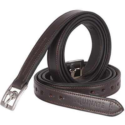 Equinate Superior Sangle d'étrier en cuir avec boucles en acier inoxydable, marron, 130 - Publicité Equinate Superior Sangle d'étrier en cuir avec boucles en acier inoxydable, marron, 130 - Publicité