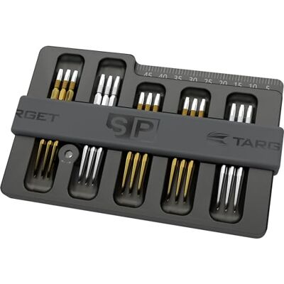 Target Darts Swiss Point Holder Case – Coffre-fort pour pointes de fléchettes avec outil de démontage (peut contenir 5 jeux de points) 15 points/embouts, y compris l'outil de repointage Swiss Point et - Publicité Target Darts Swiss Point Holder Case – Coffre-fort pour pointes de fléchettes avec outil de démontage (peut contenir 5 jeux de points) 15 points/embouts, y compris l'outil de repointage Swiss Point et - Publicité