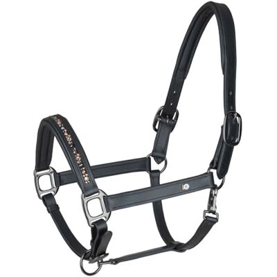 Waldhausen Licol en cuir Crystal, noir/gris, VB - Publicité Waldhausen Licol en cuir Crystal, noir/gris, VB - Publicité