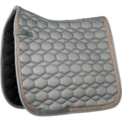 HKM Rosegold Glamour Style Tapis Gris/Or Rose Dressage poney - Publicité HKM Rosegold Glamour Style Tapis Gris/Or Rose Dressage poney - Publicité
