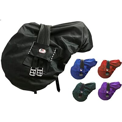 Majestic Housse de Selle Anglaise imperméable en Nylon doublée de Polaire Plusieurs Couleurs (Noir) - Publicité Majestic Housse de Selle Anglaise imperméable en Nylon doublée de Polaire Plusieurs Couleurs (Noir) - Publicité