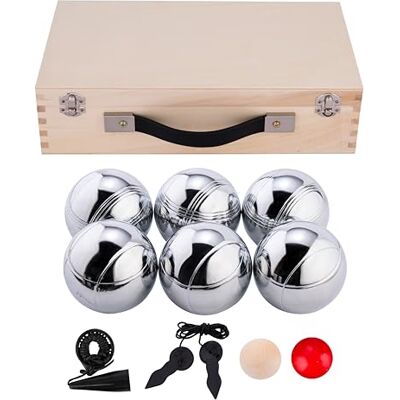 Engelhart Boule De Petanque Chromee Lot De 6 Boules 74 Mm 720 G Coffret Bois - Publicité Engelhart Boule De Petanque Chromee Lot De 6 Boules 74 Mm 720 G Coffret Bois - Publicité