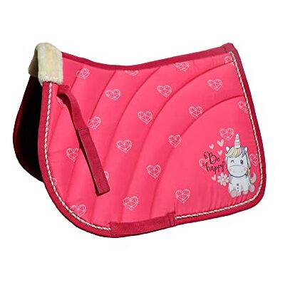 Rhinegold Tapis de Selle Licorne – Poney – Rose - Publicité Rhinegold Tapis de Selle Licorne – Poney – Rose - Publicité