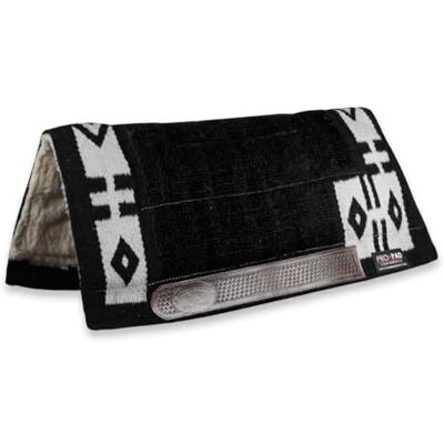 Horses Tapis de Selle d'Équitation Western Silver Pro-Pad Aztec (Noir/Blanc) - Publicité Horses Tapis de Selle d'Équitation Western Silver Pro-Pad Aztec (Noir/Blanc) - Publicité