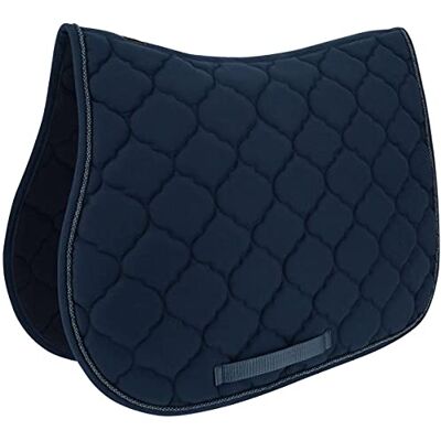 RIDING WORLD Tapis de selle en corde avec bordure pailletée Taille poney Bleu marine - Publicité RIDING WORLD Tapis de selle en corde avec bordure pailletée Taille poney Bleu marine - Publicité