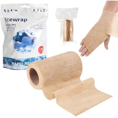 XHSBBB Lot de 2 bandages de refroidissement auto-adhésifs Vet Wrap Élastique Pour douleurs et gonflements 10 cm x 4,5 m - Publicité XHSBBB Lot de 2 bandages de refroidissement auto-adhésifs Vet Wrap Élastique Pour douleurs et gonflements 10 cm x 4,5 m - Publicité