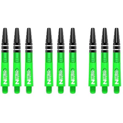 Red Dragon - Nitrotech Short Stems - Vert - 3 ensembles par paquet - Darts - Publicité Red Dragon - Nitrotech Short Stems - Vert - 3 ensembles par paquet - Darts - Publicité