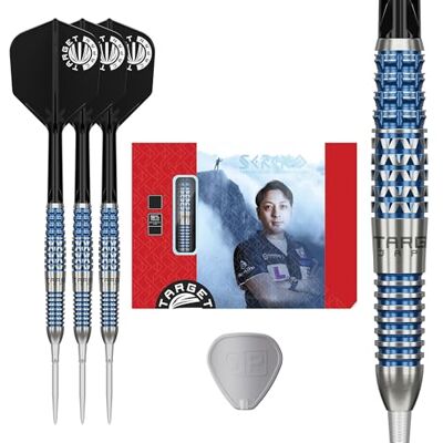 Target Darts Target Japan Sereno G2 Fléchettes à Pointe en Acier avec Kflex, 23G Jeu de Fléchettes 90% Tungstène, Ailettes et Tiges K-Flex N° 6, Pointes Swiss Storm Nano, Joueur Toru Suzuki Gen 2 - Publicité Target Darts Target Japan Sereno G2 Fléchettes à Pointe en Acier avec Kflex, 23G Jeu de Fléchettes 90% Tungstène, Ailettes et Tiges K-Flex N° 6, Pointes Swiss Storm Nano, Joueur Toru Suzuki Gen 2 - Publicité