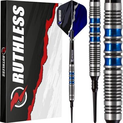 Ruthless Blue Falcon Tungsten Soft Tip Darts Blue 18g. Publicité Ruthless Blue Falcon Tungsten Soft Tip Darts Blue 18g. Publicité