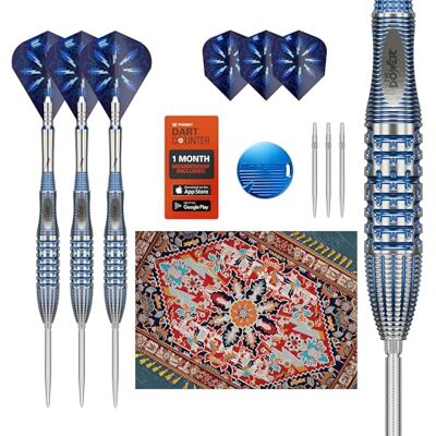 Target Darts Phil Taylor Jeu de Fléchettes Gx2 à Pointe en Acier, 26G Fléchettes 95% Tungstène, Ailettes Pro Ultra N° 6/Vapor S et Tiges Power Titanium, Pointes Swiss Nano Argentées Outil SP - Publicité Target Darts Phil Taylor Jeu de Fléchettes Gx2 à Pointe en Acier, 26G Fléchettes 95% Tungstène, Ailettes Pro Ultra N° 6/Vapor S et Tiges Power Titanium, Pointes Swiss Nano Argentées Outil SP - Publicité