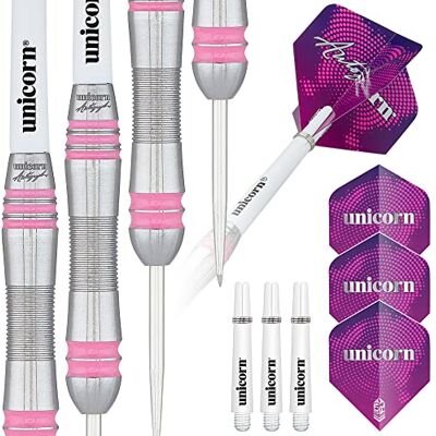 Unicorn Jeu de fléchettes Autograph Series Style 2-80% tungstène Naturel avec Accents Roses Pointe en Acier 26 g - Publicité Unicorn Jeu de fléchettes Autograph Series Style 2-80% tungstène Naturel avec Accents Roses Pointe en Acier 26 g - Publicité