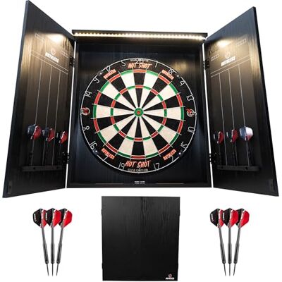 Ruthless Home Darts Centre Cible de fléchettes avec armoire, cible de fléchettes et 2 jeux de fléchettes - Publicité Ruthless Home Darts Centre Cible de fléchettes avec armoire, cible de fléchettes et 2 jeux de fléchettes - Publicité
