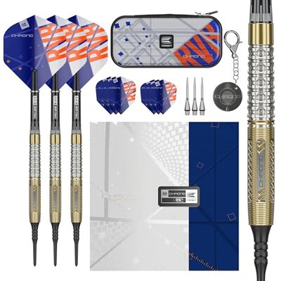 Target Darts Raymond Van Barneveld Chrono Soft Tip Darts, Set de fléchettes en tungstène à 95%, 20G Comprend Le Portefeuille de fléchettes Takoma et Les Accessoires de fléchettes Professionnels - Publicité Target Darts Raymond Van Barneveld Chrono Soft Tip Darts, Set de fléchettes en tungstène à 95%, 20G Comprend Le Portefeuille de fléchettes Takoma et Les Accessoires de fléchettes Professionnels - Publicité