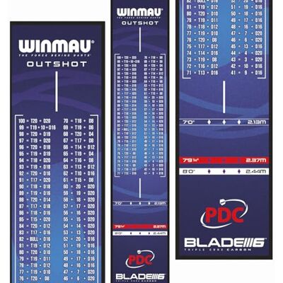Winmau Tapis de fléchettes – avec Lignes d'oche et Protection pour Votre Sol - Publicité Winmau Tapis de fléchettes – avec Lignes d'oche et Protection pour Votre Sol - Publicité