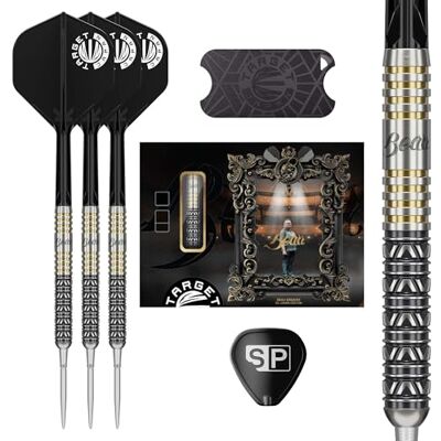 Target Darts Target Japan Beau Greaves Édition Pointe en Acier Fléchettes avec Kflex, 22G 90% Tungstène Fléchettes Set, K-Flex Vols et Arbres N° 2, Storm Nano Swiss Points, Player Beau Greaves - Publicité Target Darts Target Japan Beau Greaves Édition Pointe en Acier Fléchettes avec Kflex, 22G 90% Tungstène Fléchettes Set, K-Flex Vols et Arbres N° 2, Storm Nano Swiss Points, Player Beau Greaves - Publicité