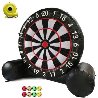 guoyjmm Cible de Fléchettes Gonflable Géante de 3 M, Cible de Fléchettes D'extérieur, Jeu de But de Football Gonflable avec 8 Ballons de Football et Souffleur de 280 W pour Cour, Jeu Sportif - Publicité guoyjmm Cible de Fléchettes Gonflable Géante de 3 M, Cible de Fléchettes D'extérieur, Jeu de But de Football Gonflable avec 8 Ballons de Football et Souffleur de 280 W pour Cour, Jeu Sportif - Publicité