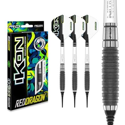RED DRAGON Ikon Signature Series Professionnel Tungstène Jeu de fléchettes Softip avec ailettes et tiges - Publicité RED DRAGON Ikon Signature Series Professionnel Tungstène Jeu de fléchettes Softip avec ailettes et tiges - Publicité