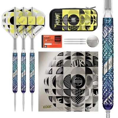 Target Darts Luke Littler Edge Pointe en Acier Swiss Point Dart Set, 22G/23G/24G 95% Tungstène Darts, “The Nuke” Édition Player avec Portefeuille Takoma, Points de Tir Supplémentaires et Vols N° 2 - Publicité Target Darts Luke Littler Edge Pointe en Acier Swiss Point Dart Set, 22G/23G/24G 95% Tungstène Darts, “The Nuke” Édition Player avec Portefeuille Takoma, Points de Tir Supplémentaires et Vols N° 2 - Publicité