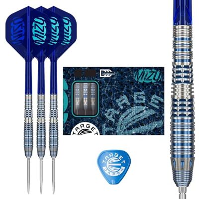 Target Darts Target Japan Mizu Série Pointe en Acier Fléchettes, 23G Barrel 03 90% Tungstène Fléchettes, K-Flex N° 2 Volants et Arbres, Swiss Nano Points et Outil SP Inclus - Publicité Target Darts Target Japan Mizu Série Pointe en Acier Fléchettes, 23G Barrel 03 90% Tungstène Fléchettes, K-Flex N° 2 Volants et Arbres, Swiss Nano Points et Outil SP Inclus - Publicité