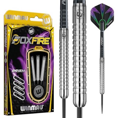 WINMAU Foxfire Fléchettes en tungstène Disponibles en 21, 22, 23, 24, 25, 26 et 28 grammes avec ailettes et tiges Prism. Publicité WINMAU Foxfire Fléchettes en tungstène Disponibles en 21, 22, 23, 24, 25, 26 et 28 grammes avec ailettes et tiges Prism. Publicité