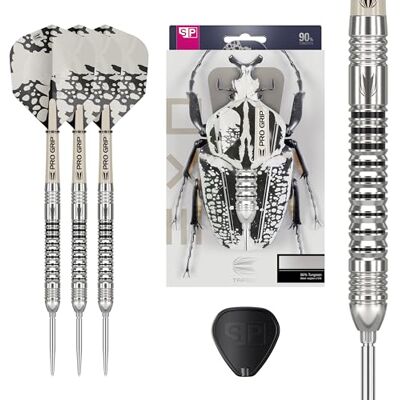 Target Darts Jeu de fléchettes EXO Edition 90% tungstène avec Pointe en Acier – Corps de 21 g SP03 – Jeu de fléchettes Swiss Point avec tiges Pro Grip et ailettes n°6, Outil SP Inclus - Publicité Target Darts Jeu de fléchettes EXO Edition 90% tungstène avec Pointe en Acier – Corps de 21 g SP03 – Jeu de fléchettes Swiss Point avec tiges Pro Grip et ailettes n°6, Outil SP Inclus - Publicité