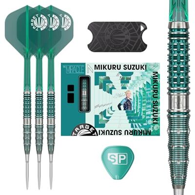 Target Darts Target Japan Miracle G7 Fléchettes à Pointe en Acier avec Kflex, 25G Jeu de Fléchettes 95% Tungstène, Ailettes et Tiges K-Flex N° 2, Pointes Nano Storm Swiss Point, Mikuru Suzuki Gen 7 - Publicité Target Darts Target Japan Miracle G7 Fléchettes à Pointe en Acier avec Kflex, 25G Jeu de Fléchettes 95% Tungstène, Ailettes et Tiges K-Flex N° 2, Pointes Nano Storm Swiss Point, Mikuru Suzuki Gen 7 - Publicité