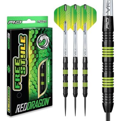 RED DRAGON Freestyle 24g Fléchettes Pointe Acier 90% Tungstène Darts Professionnel - Publicité RED DRAGON Freestyle 24g Fléchettes Pointe Acier 90% Tungstène Darts Professionnel - Publicité