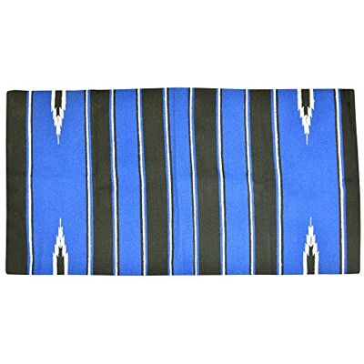 EKKIA RANDOL'S 026 Navajo Couverture de Cheval Coton/Acrylique 76 x 76 cm Noir/Bleu Royal Blanc - Publicité EKKIA RANDOL'S 026 Navajo Couverture de Cheval Coton/Acrylique 76 x 76 cm Noir/Bleu Royal Blanc - Publicité