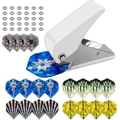 TYBYBB Lot de 100 perforatrices en métal pour fléchettes Avec anneaux en O Blanc - Publicité TYBYBB Lot de 100 perforatrices en métal pour fléchettes Avec anneaux en O Blanc - Publicité