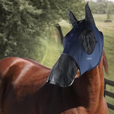 Horses , Masque en Lycra avec Filet pour Les Yeux, Masque Anti-Mouches Léger et Respirant, N’Entrave Pas Le Champ de Vision du Cheval, Protection des Yeux et des Oreilles (Extra Full, Marine) - Publicité Horses , Masque en Lycra avec Filet pour Les Yeux, Masque Anti-Mouches Léger et Respirant, N’Entrave Pas Le Champ de Vision du Cheval, Protection des Yeux et des Oreilles (Extra Full, Marine) - Publicité