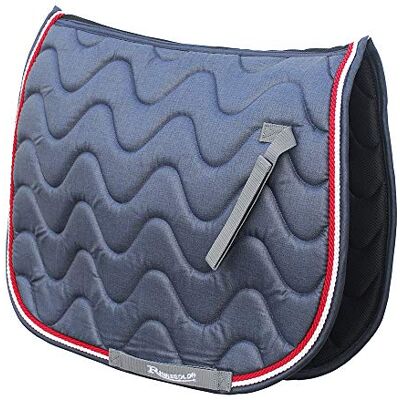 Rhinegold Tapis de Selle Wave Poney-Denim/Rouge - Publicité Rhinegold Tapis de Selle Wave Poney-Denim/Rouge - Publicité