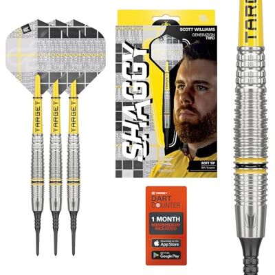 Target Darts Scott Williams Génération 2 Jeu de Fléchettes à Pointe Souple, 18G Fléchettes Player Edition G2 90% Tungstène, Pointes Noires, Ailettes Pro Ultra No.2, Flèches Pro Grip Tag - Publicité Target Darts Scott Williams Génération 2 Jeu de Fléchettes à Pointe Souple, 18G Fléchettes Player Edition G2 90% Tungstène, Pointes Noires, Ailettes Pro Ultra No.2, Flèches Pro Grip Tag - Publicité