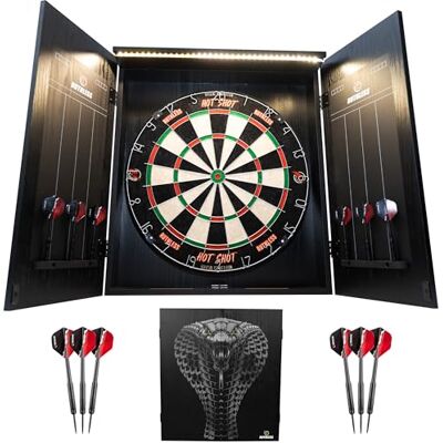 Ruthless Home Darts Centre Cible de fléchettes avec armoire, cible de fléchettes et 2 jeux de fléchettes - Publicité Ruthless Home Darts Centre Cible de fléchettes avec armoire, cible de fléchettes et 2 jeux de fléchettes - Publicité