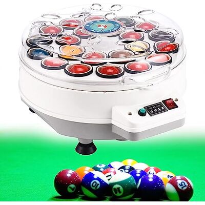 EXBERT Billiard Ball Cleaner Machine De Nettoyage Automatique De Billard, pour 16 Boules Américaines Et 22 Boules Anglaises, Nettoyeur De Boules De Billard Pare-balles, Polisseuse De Boules De Bill - Publicité EXBERT Billiard Ball Cleaner Machine De Nettoyage Automatique De Billard, pour 16 Boules Américaines Et 22 Boules Anglaises, Nettoyeur De Boules De Billard Pare-balles, Polisseuse De Boules De Bill - Publicité
