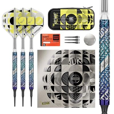 Target Darts Luke Littler Edge Jeu de Fléchettes à Pointe Souple Pixel, 19G 95% Tungstène Darts, “The Nuke” Édition Player avec Portefeuille Takoma, Points de Swiss Conversion et Volets K-Flex N° 2 - Publicité Target Darts Luke Littler Edge Jeu de Fléchettes à Pointe Souple Pixel, 19G 95% Tungstène Darts, “The Nuke” Édition Player avec Portefeuille Takoma, Points de Swiss Conversion et Volets K-Flex N° 2 - Publicité