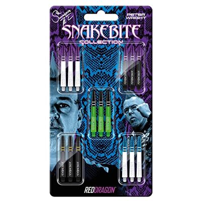 RED DRAGON Peter Wright Snakebite Nitro Ionic Lot de 5 Jeux de fléchettes par Paquet (15 tiges au Total) - Publicité RED DRAGON Peter Wright Snakebite Nitro Ionic Lot de 5 Jeux de fléchettes par Paquet (15 tiges au Total) - Publicité